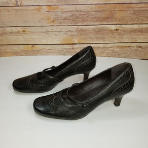 East 5th Dark Brown Black Mary Jane Heels Pumps